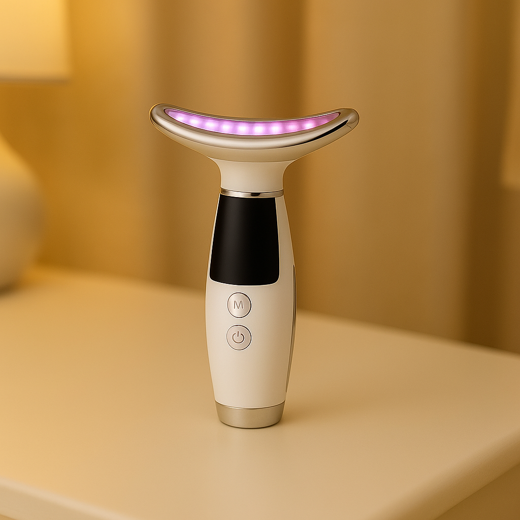 Masseur Facial LED 7 Couleurs – Soin Visage & Cou
