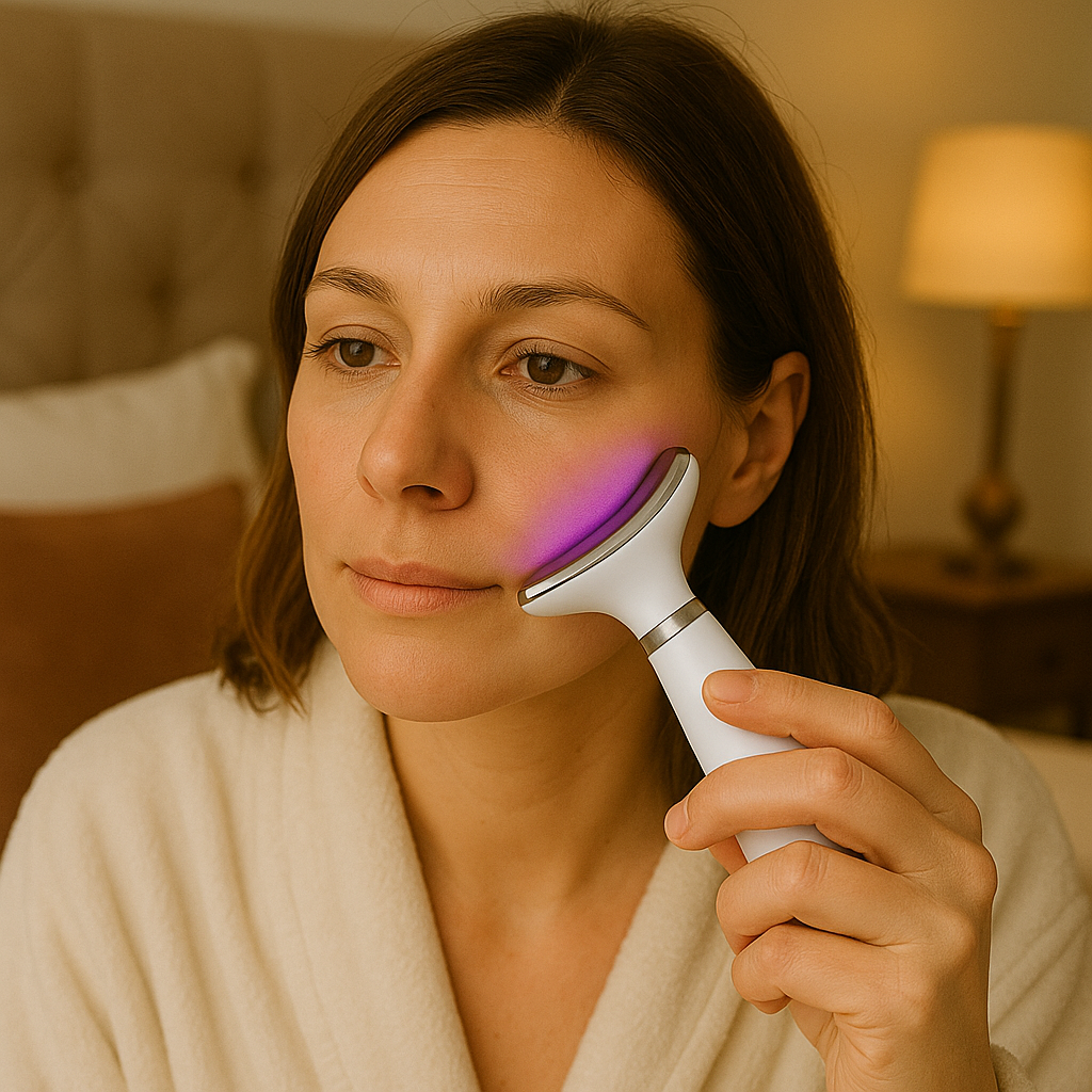 Masseur Facial LED 7 Couleurs – Soin Visage & Cou